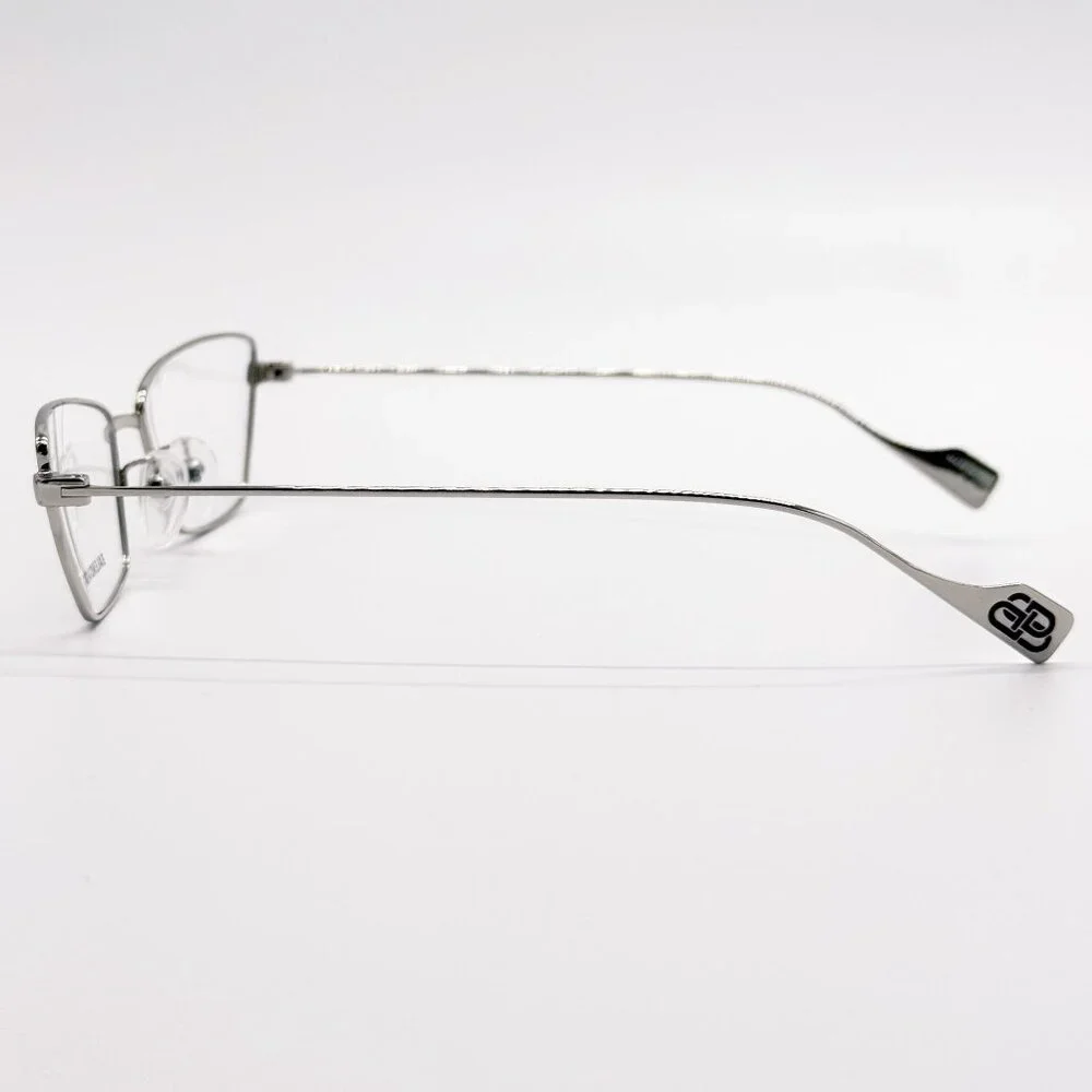 NEW BALENCIAGA EYEGLASSES BB0091O 002 CAT EYE SILVER WOMEN EYEWEAR BALENCIAGA